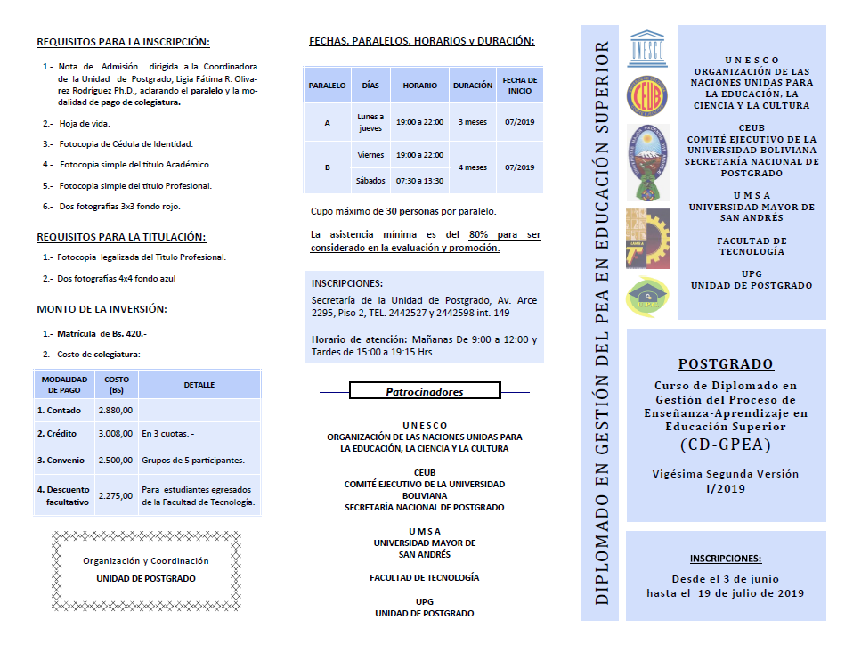 Diplomado en Gestión del Proceso de Enseñanza Aprendizaje en de
